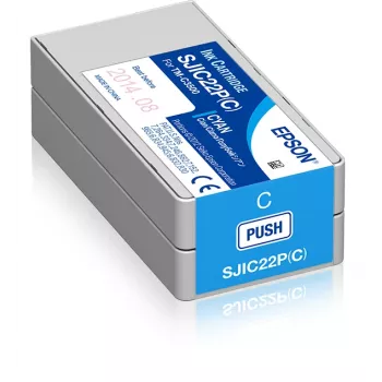 Epson SJIC22P(C) kasetė, žalsvai mėlyna (Cyan), skirta ColorWorks C3500