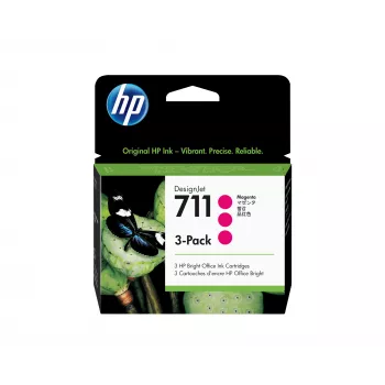 HP 711 3 vnt. 29 ml purpuriniai rašalo kasetės DesignJet