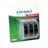 DYMO Autentiška reljefinė etikečių juosta | 9 mm x 3 m ritinėliai | Baltas šriftas ant juodo | Lipni | Reljefiniams etikečių spausdintuvams | 3 vnt.
