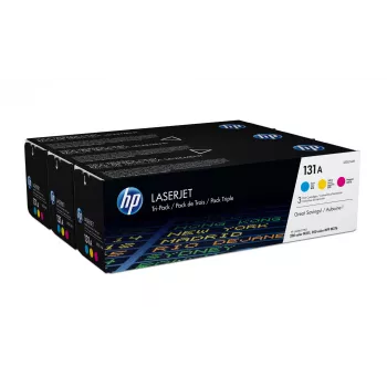 HP 131A 3 vnt rinkinys Cyan/Magenta/Yellow originalūs LaserJet tonerio kasetės