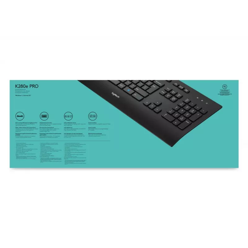 LOGITECH K280e – Belaidė klaviatūra su QWERTY US Int'l išdėstymu