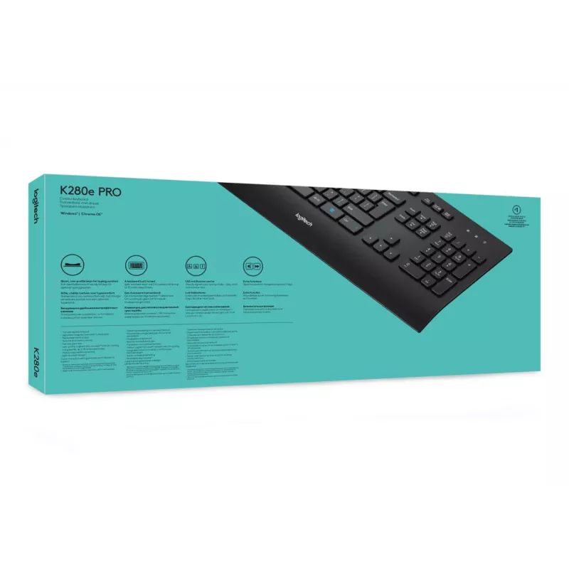 LOGITECH K280e – Belaidė klaviatūra su QWERTY US Int'l išdėstymu