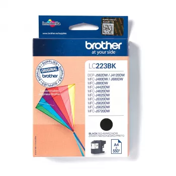 Brother LC-223BK rašalo kasetė, originali, juoda, 1 vnt.