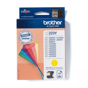 Brother LC223Y geltona rašalo kasetė, originali, 1 vnt.