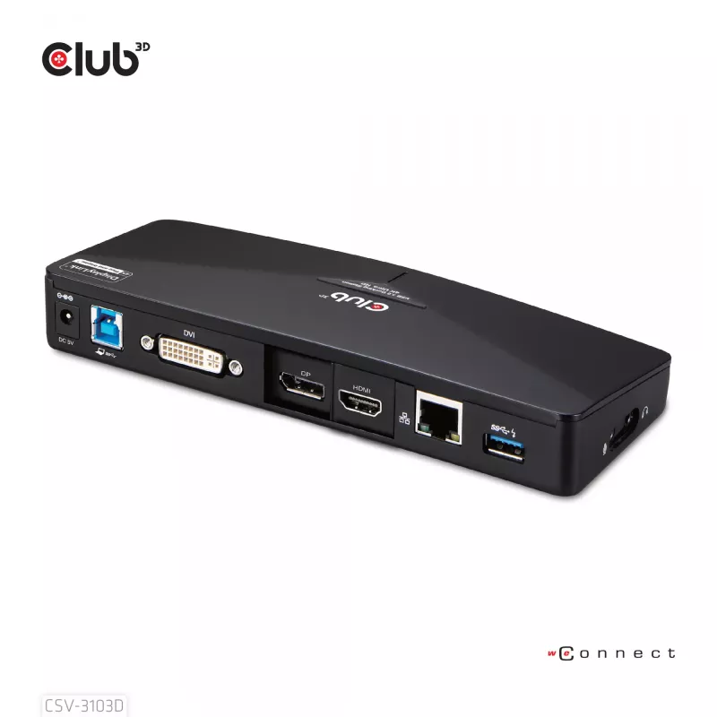 CLUB3D CSV-3103D Universal USB 3.1 Gen 1 UHD 4K Dockinė stotelė su DisplayLink™