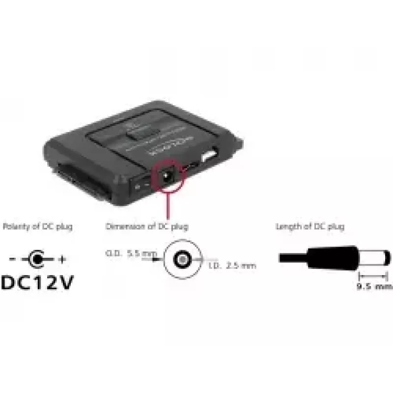 DeLOCK 61486 IDE/SATA USB konverteris su maitinimo šaltiniu