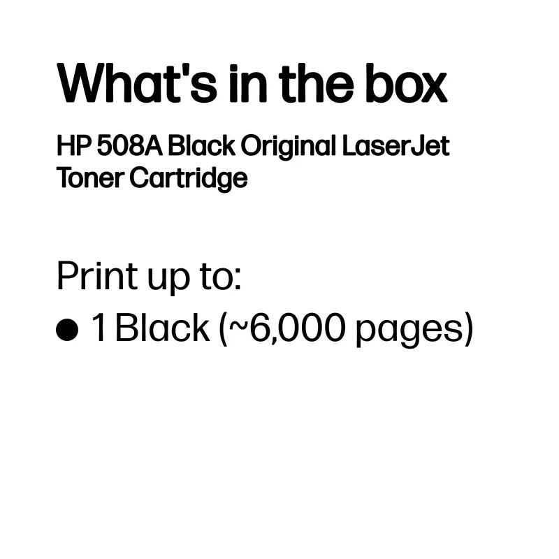 Tonerių kasetė HP 508A juoda CF360A 6000 puslapių