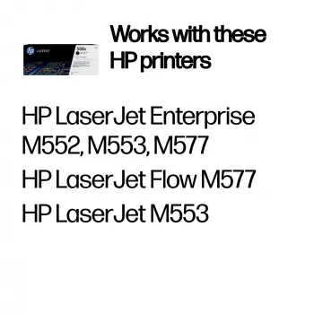 HP 508X didelės išeigos juoda originali LaserJet kasetė, 12500 puslapių, juoda, 1 vnt.