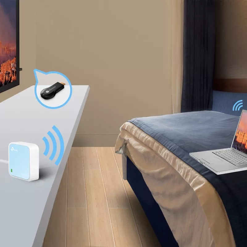 TP-Link TL-WR802N belaidis maršrutizatorius Fast Ethernet vienos juostos (2,4 GHz) mėlyna, balta