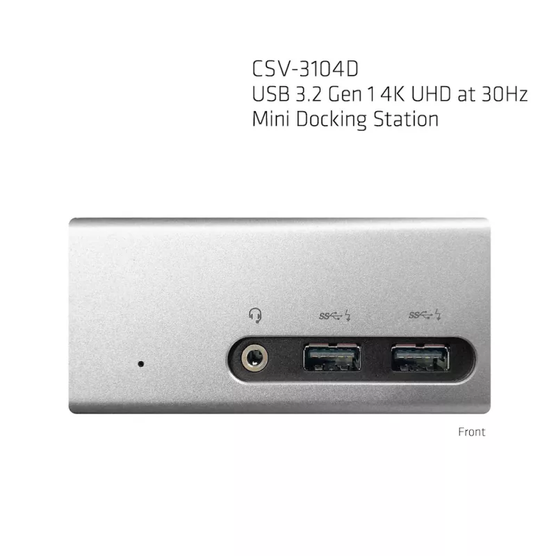 CLUB3D USB 3.2 Gen 1 Mini dokavimo stotelė, 4K UHD 30Hz, itin plonas dizainas