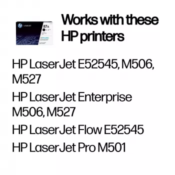 HP 87A juodas originalus lazerinis kasetė CF287A – 8550 puslapių