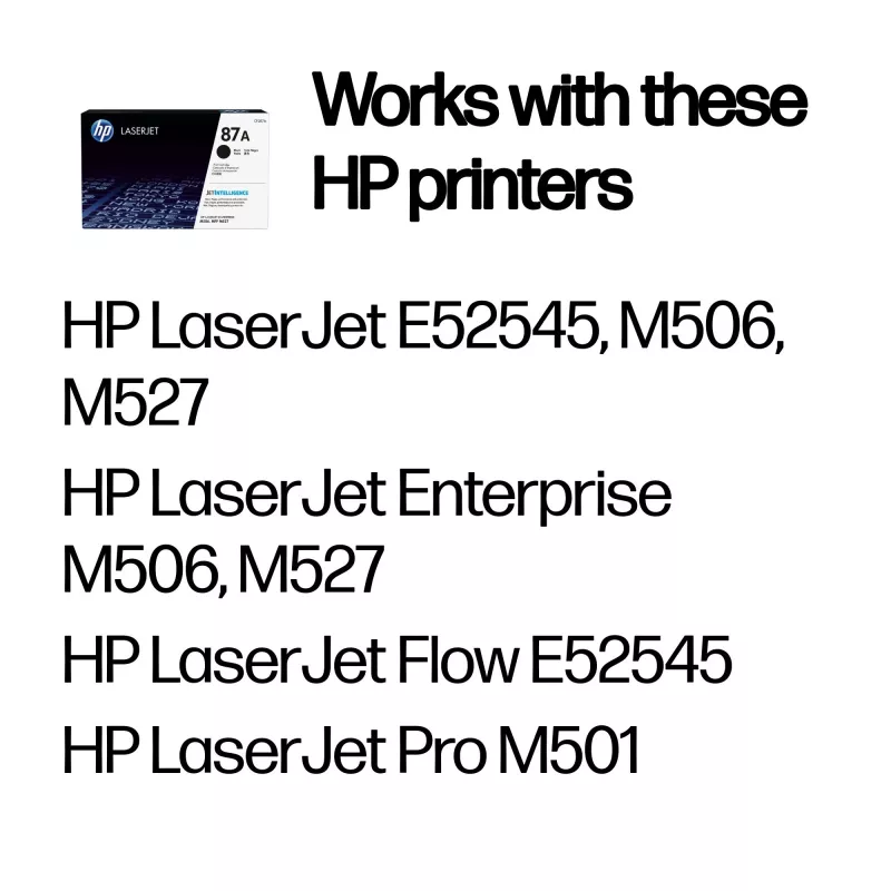 HP 87A juodas originalus lazerinis kasetė CF287A – 8550 puslapių
