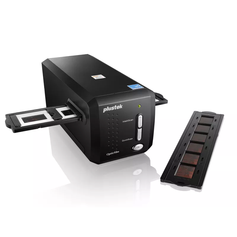 Plustek OpticFilm 8200i SE juostelių ir skaidrių skaitytuvas, 7200 x 7200 DPI, juodas