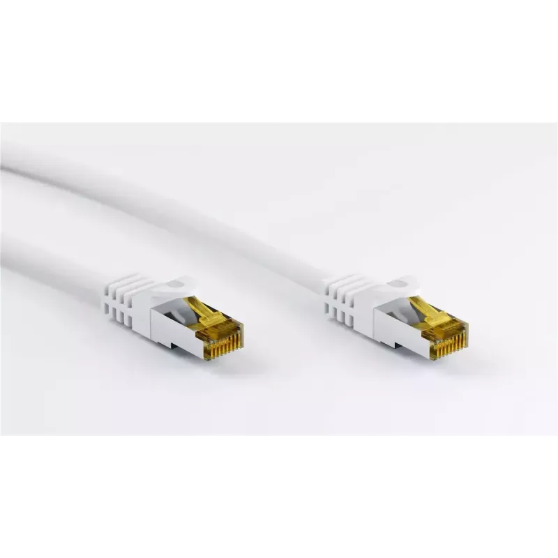 Tinklo kabelis Goobay RJ45 Patch Cord CAT 6A S/FTP 1m Baltas