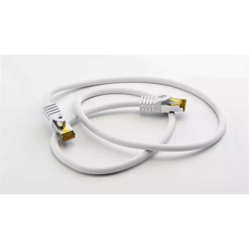 Tinklo kabelis Goobay RJ45 Patch Cord CAT 6A S/FTP 1m Baltas