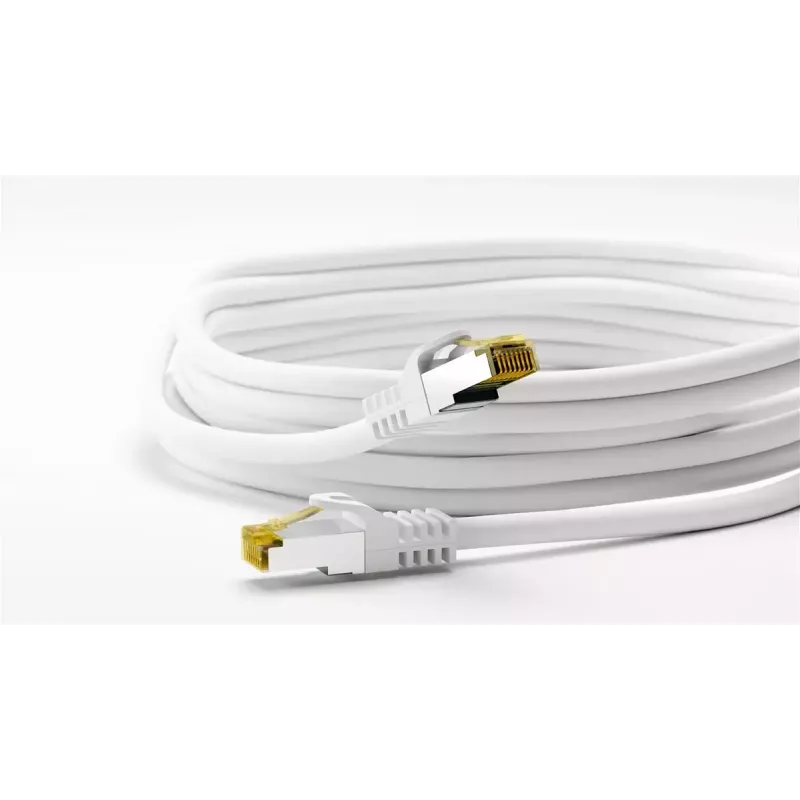 Tinklo kabelis Goobay RJ45 Patch Cord CAT 6A S/FTP 1m Baltas