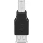 Goobay USB 2.0 laidas, USB B (vyriškas) į USB A (moteriškas), juodas