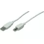 USB kabelis LogiLink 5m USB 2.0 USB A – Mini-USB B pilkas