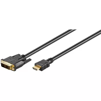 Vaizdo kabelio adapteris Goobay 51881 1.5 m HDMI DVI-D Juodas