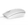 DELL MS116 – Laidinė pelė, balta, ambidekstrinė, optinė, USB-A, 1000 DPI