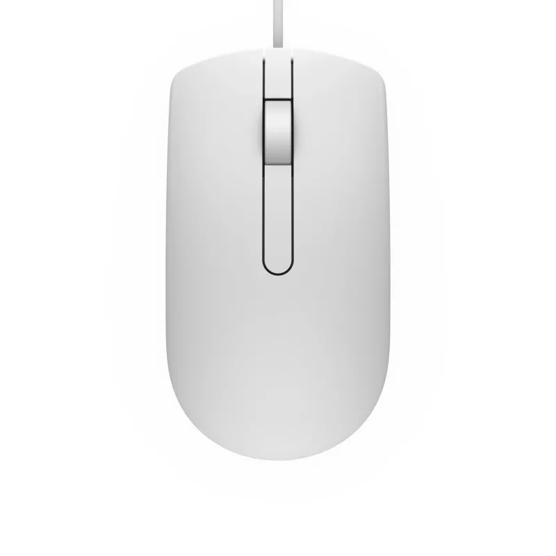 DELL MS116 – Laidinė pelė, balta, ambidekstrinė, optinė, USB-A, 1000 DPI