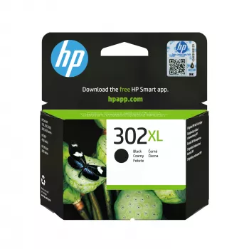 HP 302XL didelės talpos juodas originalus kasečių rašalas, juoda, 1 vnt., 430 puslapių