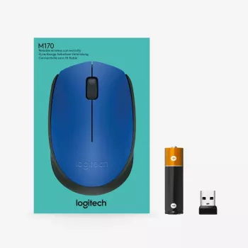 Logitech M171 belaidė optinė pelė, RF, 1000 DPI, mėlyna