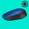 Logitech M171 belaidė optinė pelė, RF, 1000 DPI, mėlyna