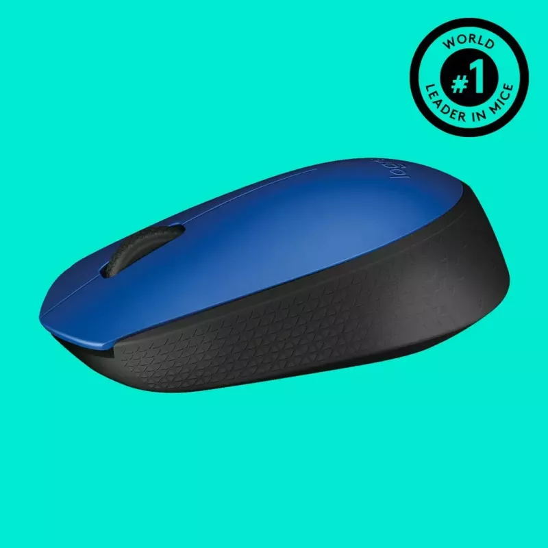 Logitech M171 belaidė optinė pelė, RF, 1000 DPI, mėlyna