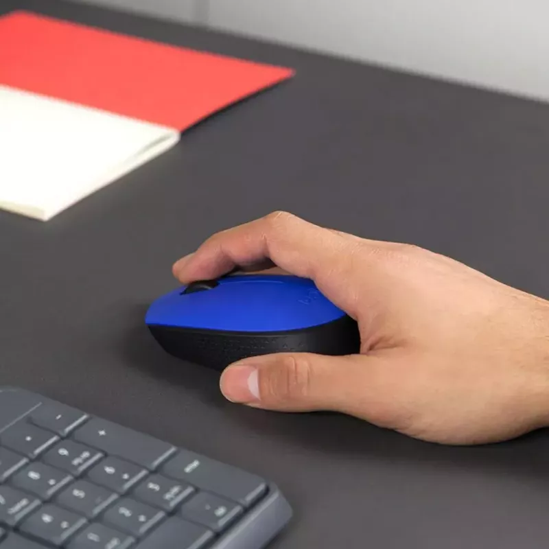 Logitech M171 belaidė optinė pelė, RF, 1000 DPI, mėlyna