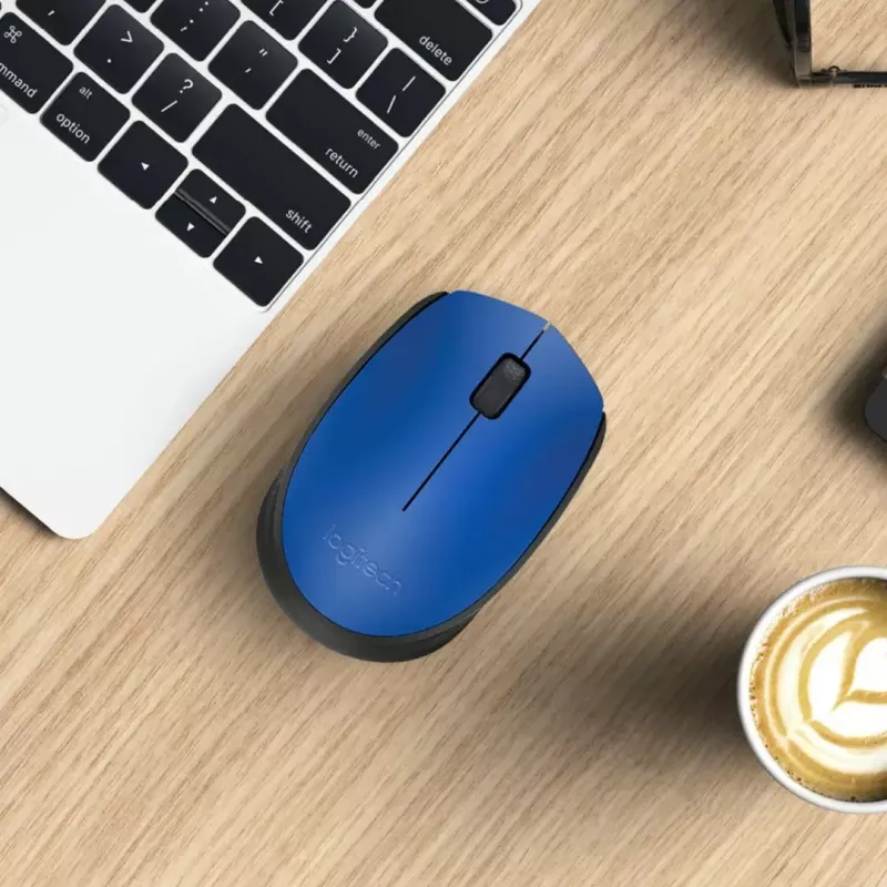 Logitech M171 belaidė optinė pelė, RF, 1000 DPI, mėlyna