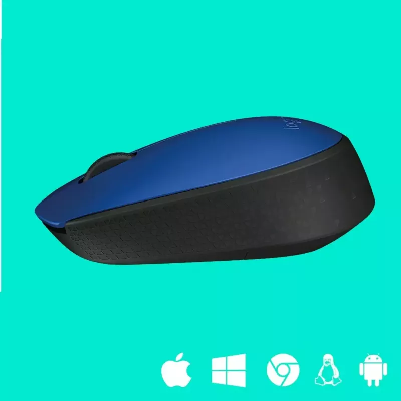 Logitech M171 belaidė optinė pelė, RF, 1000 DPI, mėlyna
