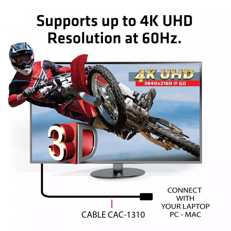 CLUB3D HDMI 2.0 laidas 3 m UHD 4K/60Hz 18Gbps sertifikuotas Premium High Speed