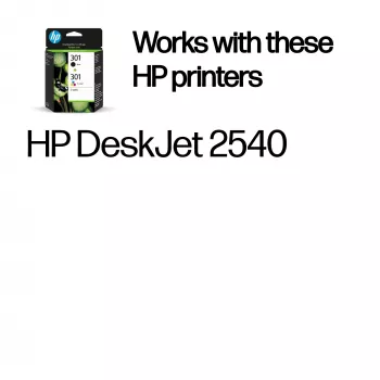 Originalūs HP 301 rašalo kasetės 2 vnt. juoda/trispalvė, 170 puslapių