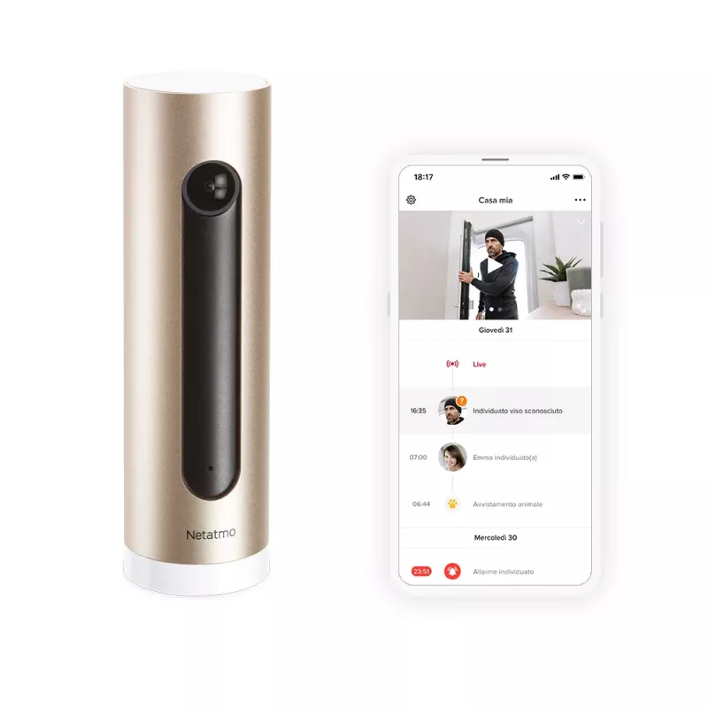 Netatmo Welcome IP apsaugos kamera vidaus patalpoms 1920 x 1080 pikselių stalas
