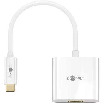 USB grafikos adapteris GOOBAY 66259 — USB 3.2 Gen 1 Type-C įvestis, baltas, 0,2 m laidas