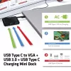 CLUB3D CSV-1532 USB-C mini dokas su VGA, USB 3.0 ir įkrovimu