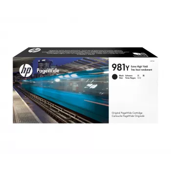 HP 981Y didelės talpos juoda originali PageWide kasetė, juoda, 1 vnt., 20000 puslapių