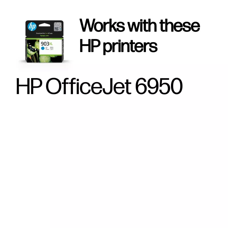 HP 903XL didelės talpos originali mėlyna rašalo kasetė, 1 vnt., 750 puslapių