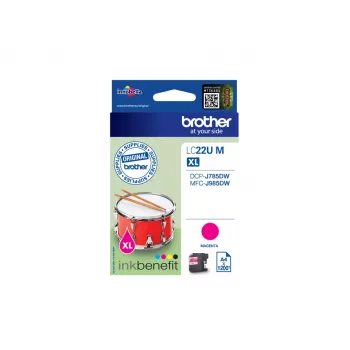 Brother LC22UM kasetė 1 vnt. Originali High (XL) talpa Magenta
