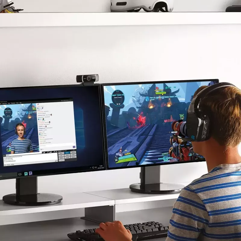 Logitech C922 internetinė kamera, 1920 × 1080 pikselių, USB, juoda