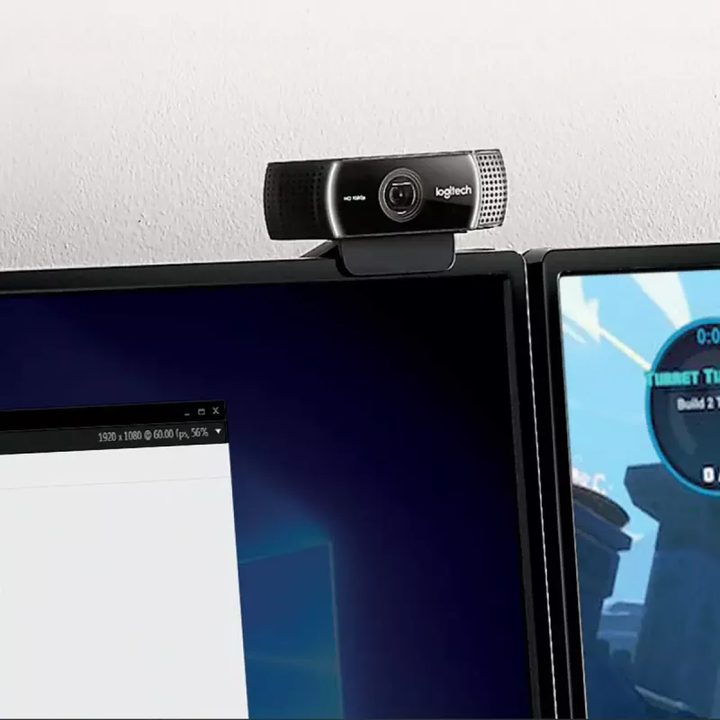 Logitech C922 internetinė kamera, 1920 × 1080 pikselių, USB, juoda