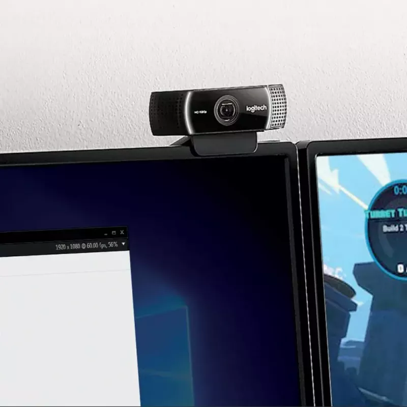 Logitech C922 internetinė kamera, 1920 × 1080 pikselių, USB, juoda
