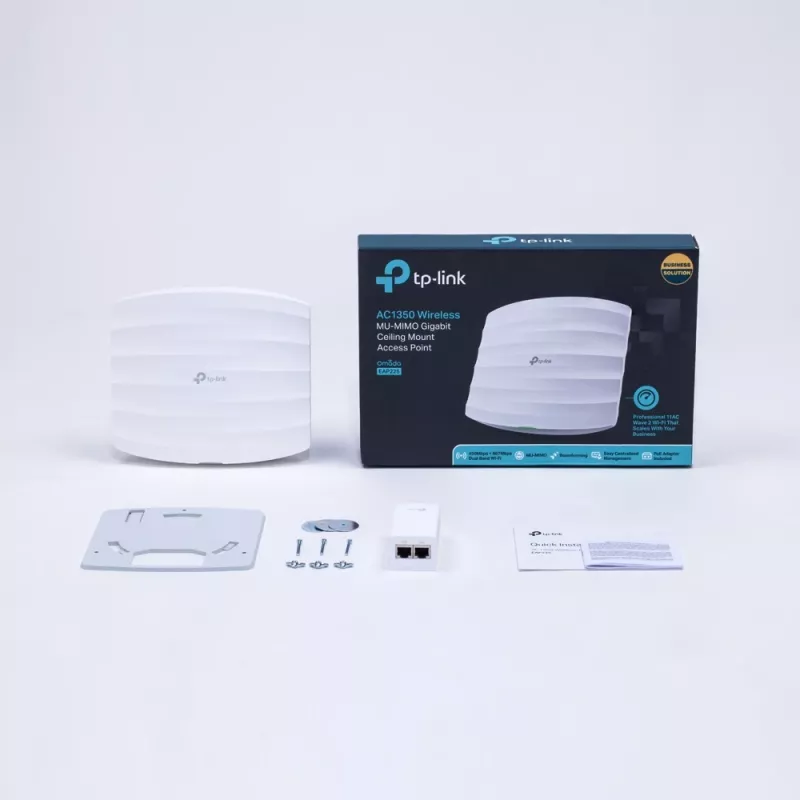 TP-Link Omada EAP225 belaidis prieigos taškas 1350 Mbit/s Baltas Power over Ethernet (PoE)