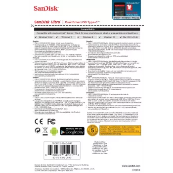 USB atmintukas SanDisk 64GB USB Type-A / USB Type-C Ultra Dual Drive