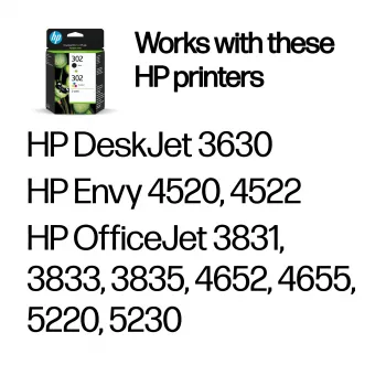 HP 302 2 vnt. juoda/trispalvė originali rašalo kasetė