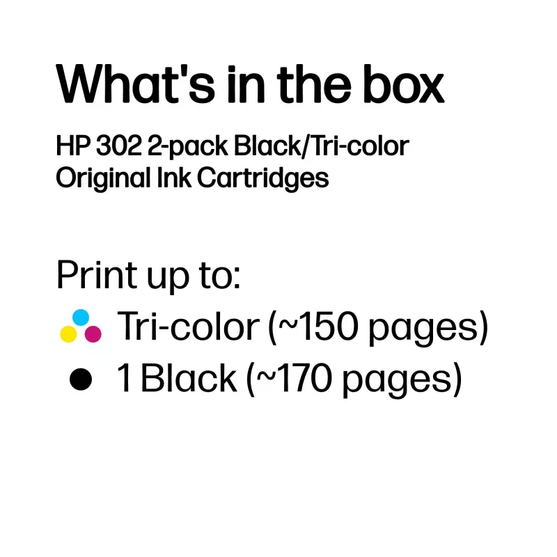 HP 302 2 vnt. juoda/trispalvė originali rašalo kasetė
