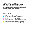HP 201X 3 vnt. didelės išeigos originalūs LaserJet toneriniai kasetės (žydra/magenta/geltona) su JetIntelligence