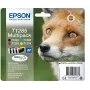 Epson Fox Multipack 4 spalvų T1285 DURABrite Ultra rašalas, juoda, žydra, rausvai raudona, geltona, 5,9 ml, 3,5 ml, 1 vnt., multipack