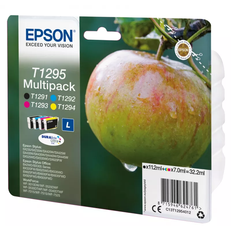 Rašalo kasetė Epson Multipack T1295 juoda, žydra, rausvai raudona, geltona